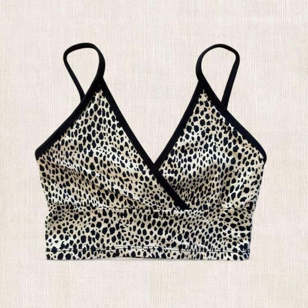 Brandy Melville Leopard Print Crop Top